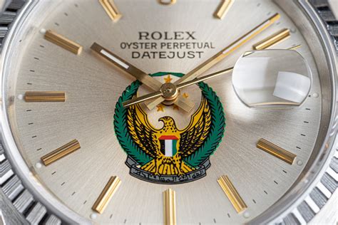 rolex uae armed forces|The Rolex Datejust 16220 UAE Armed Forces Dial.